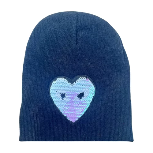 Gorro Corazon Lentejuelas Infantil